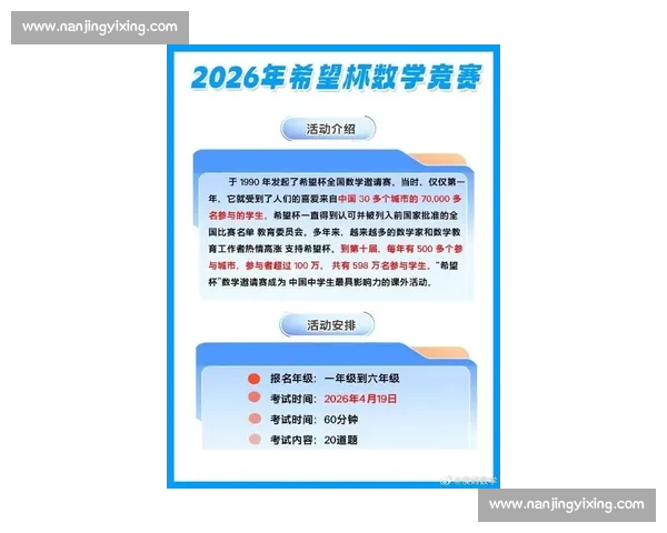 激发数学潜能 展现聪明才智2026年度全国数学竞赛报名火热进行中